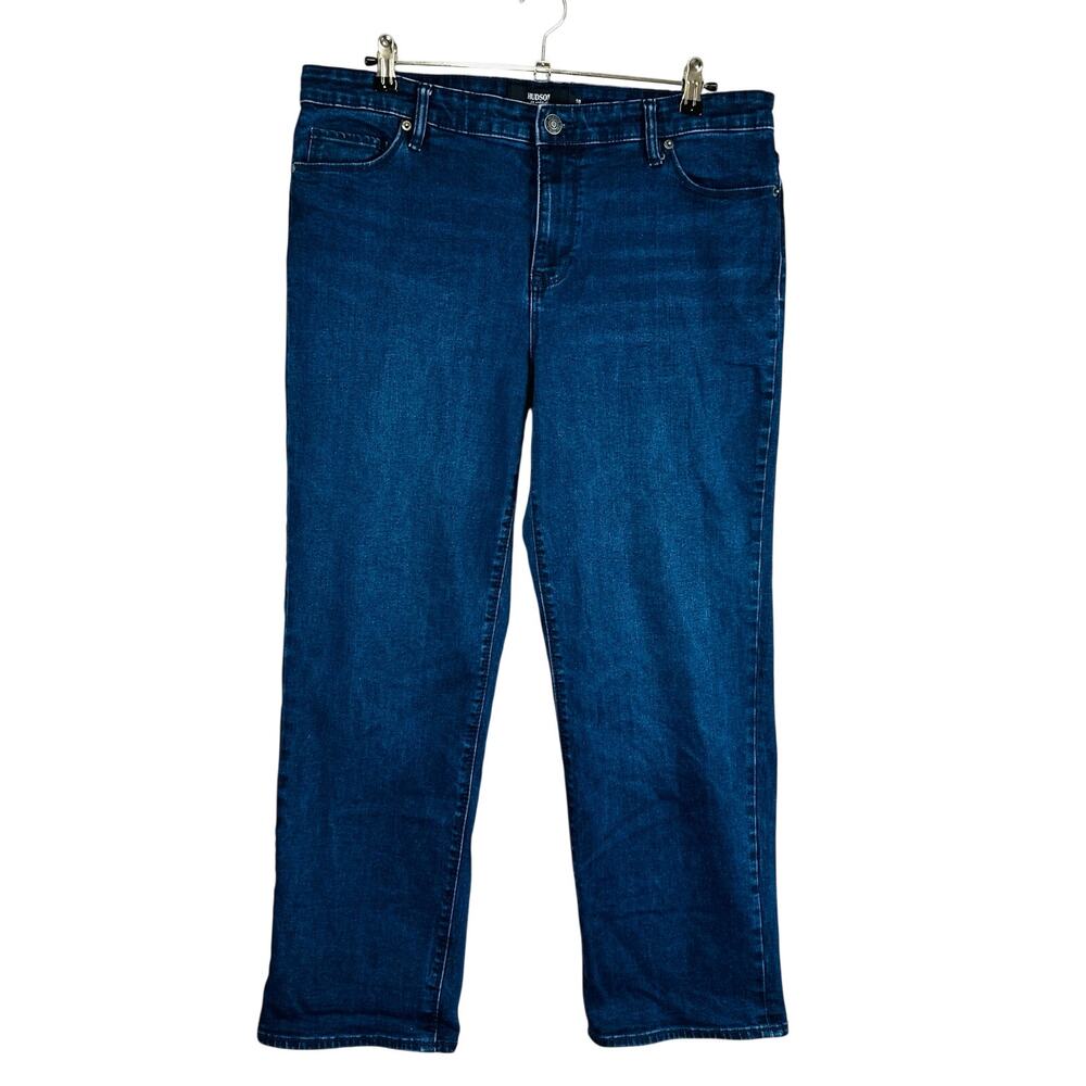 Hudson Womans Sz 16 Jeans Straight Leg Denim Stretch Pockets